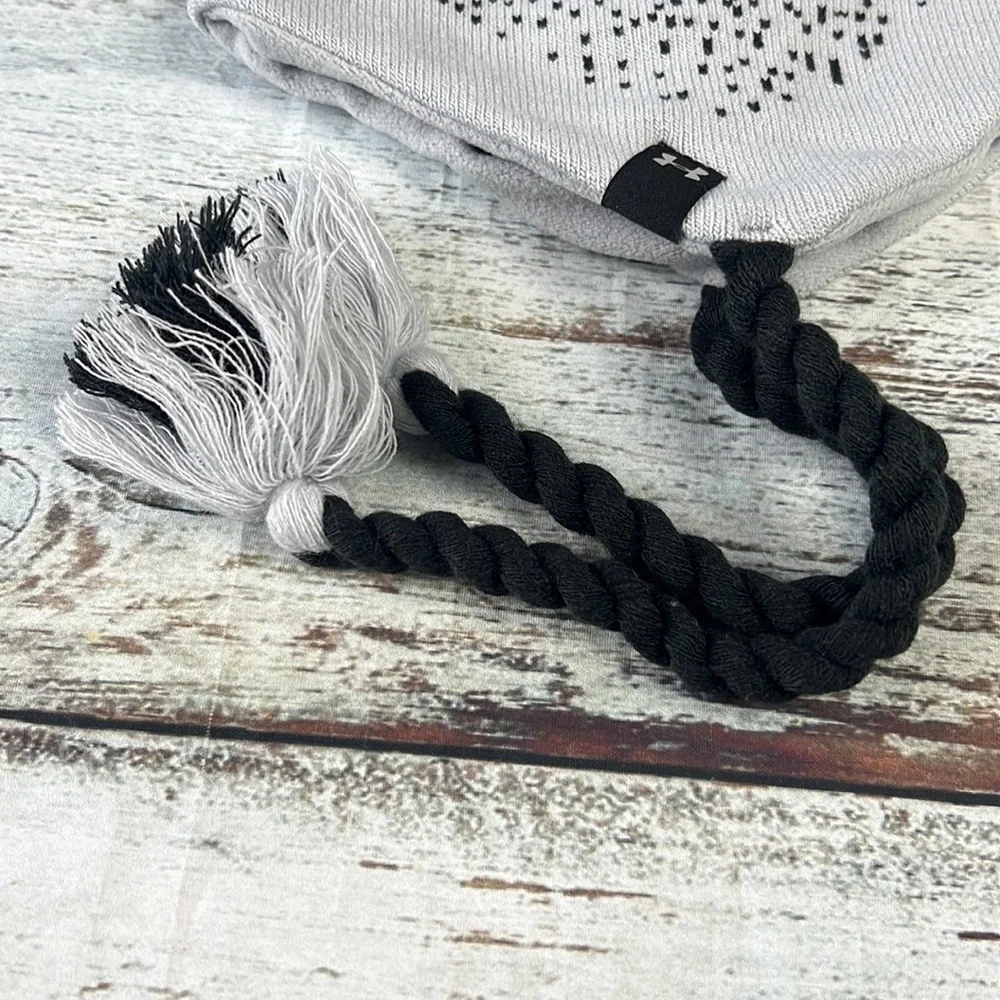 Girl’s Black/Grey Under Armor Bennie With Rope Tie and Tassels